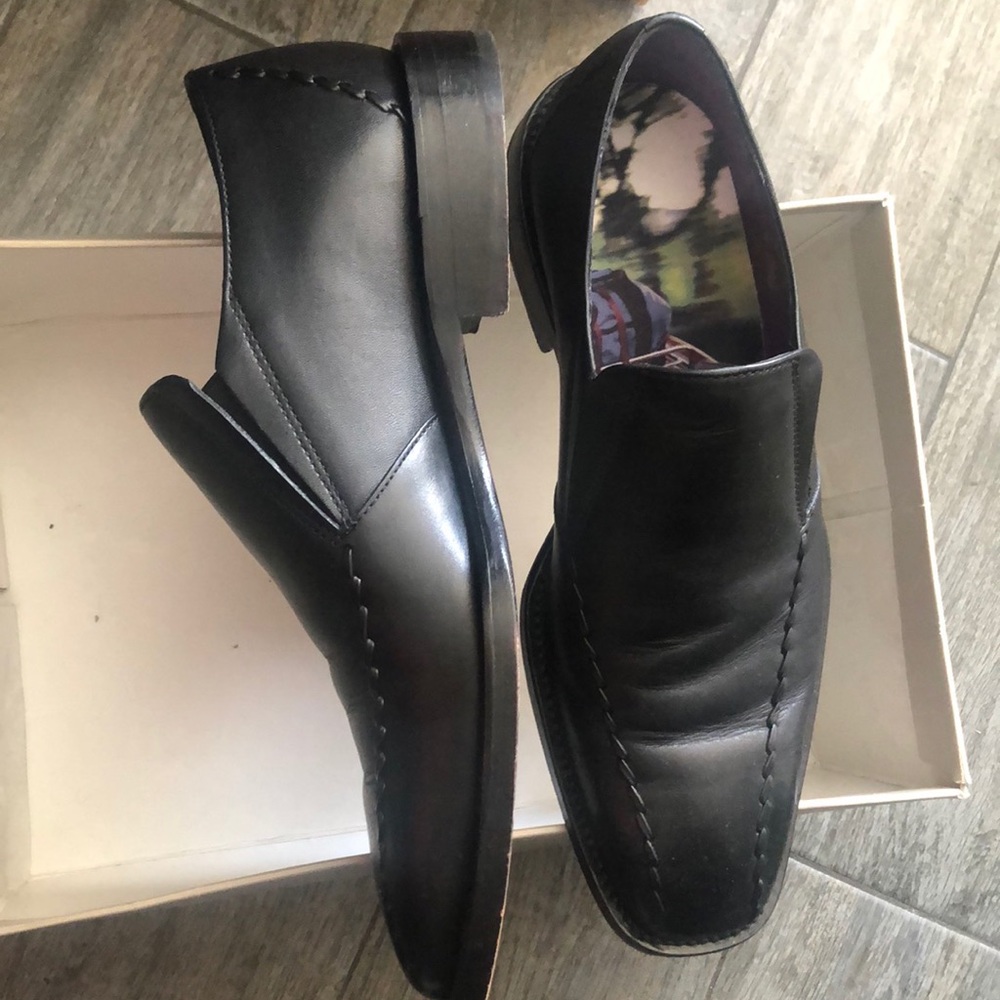 TED BAKER (EARLY) BLACK LEATHER “HIGHER” SZ 10 W/ BOX